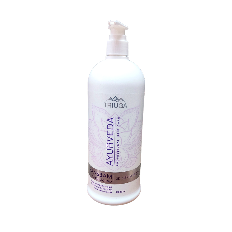 Бальзам-кондиціонер Triuga AYURVEDA 3D Об'єм і блиск 1 л.