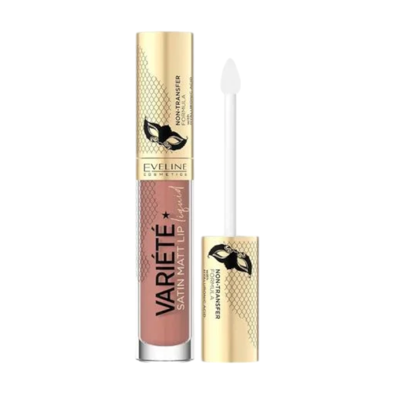 Помада рідка матова з гіалуроновою кислотою EVELINE VARIETE PERFECT MATTE LIP INK N 01 0199