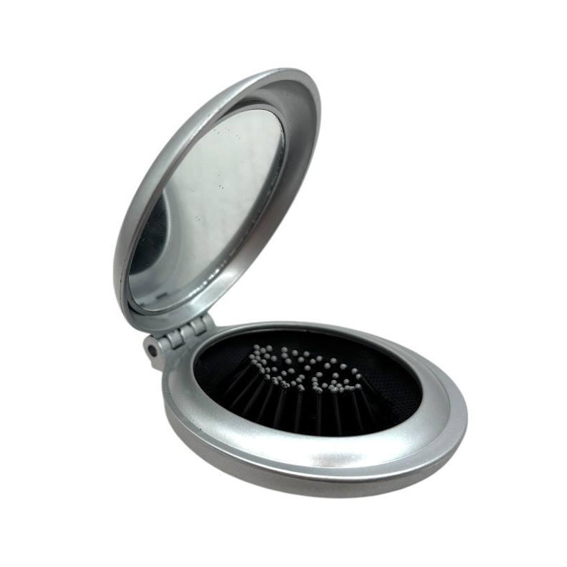 Гребінець для волосся Silver Style складний з дзеркалом овальний 8,5 см PM-2063 0636