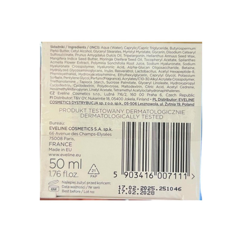 Крем-концентрат Eveline Cosmetics BioHyaluron Expert 50+ з ліфтинг-ефектом 50 мл.