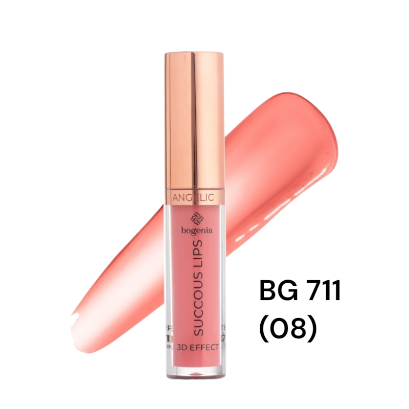 Блеск для губ Bogenia BG 711 Succous Lips Angelic 3D effect 008 Reverence