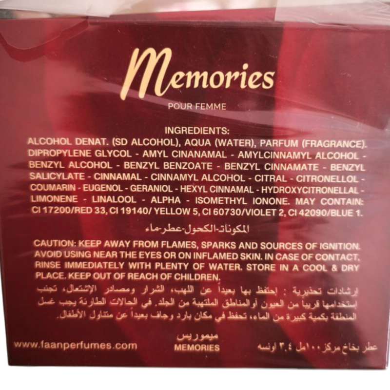 Туалетна вода жіноча TRI WOMAN MEMORIES POUR FEMME EDT 100 мл. 6093