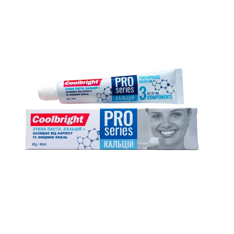 Паста зубна CoollBright PRO SERIES Кальцій 60 г.