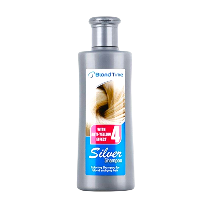 Тонувальний шампунь Blond Time Silver Антижовтий ефект для світлого та сивого волосся 150 мл.