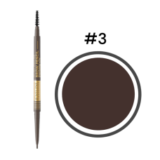 Олівець водостійкий для брів EVELINE DARK BROW PENCIL No03