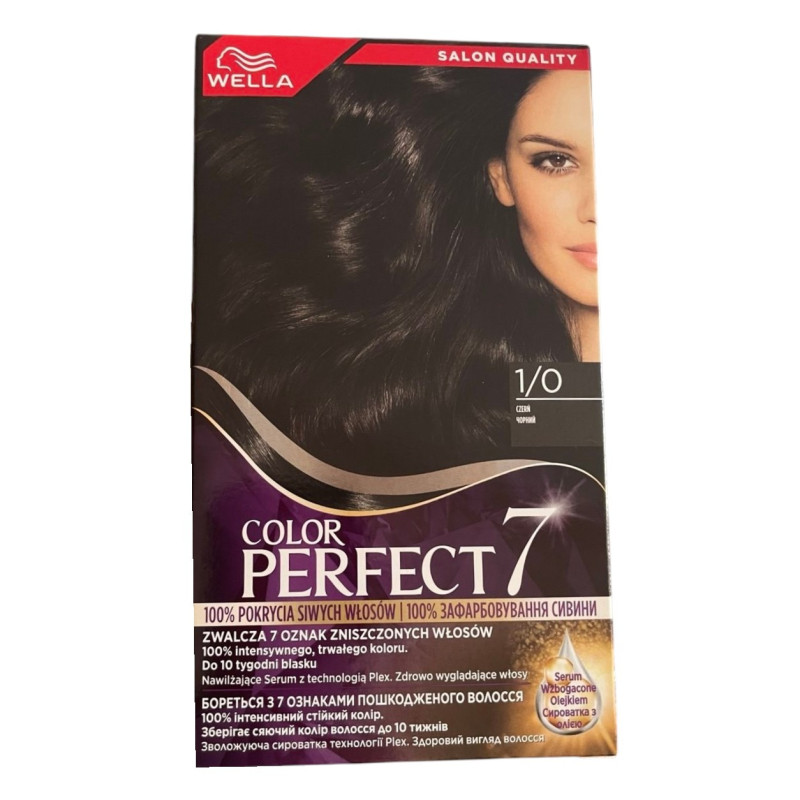 Крем-фарба для волосся Wella Color Perfect 1/0 чорний 135 мл 8253