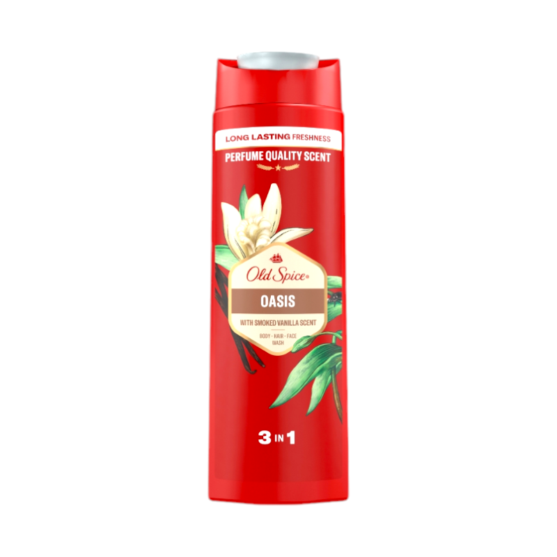 Гель-шампунь Old Spice 3 в 1 Оазис Дымная ваниль 400 мл. 8761