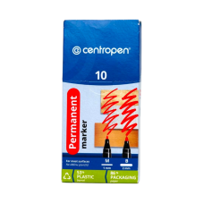 Маркер Centropen чорний круглий тонкий 1 мм 10 штук