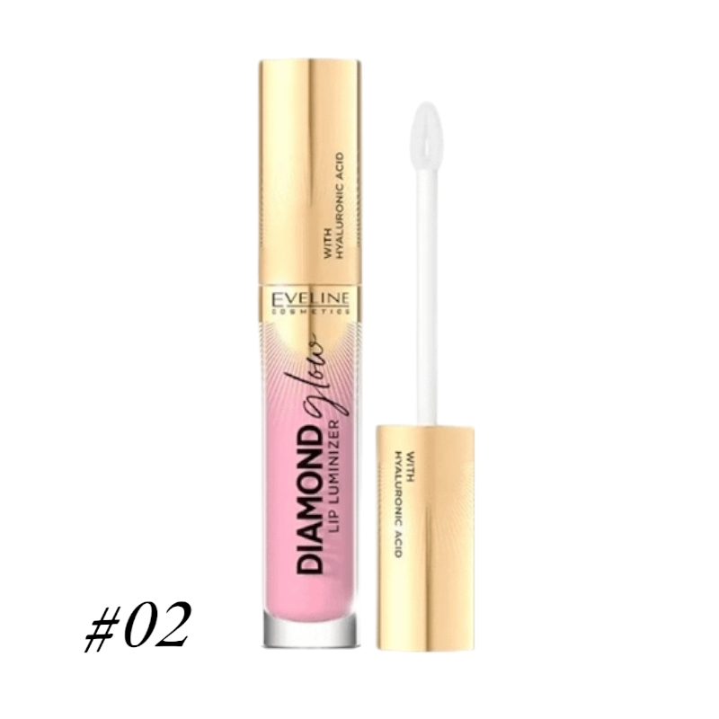 Блиск для губ Eveline Cosmetics Diamond Glow Lip Luminizer з гіалуроновою кислотою 02 4.5 мл.