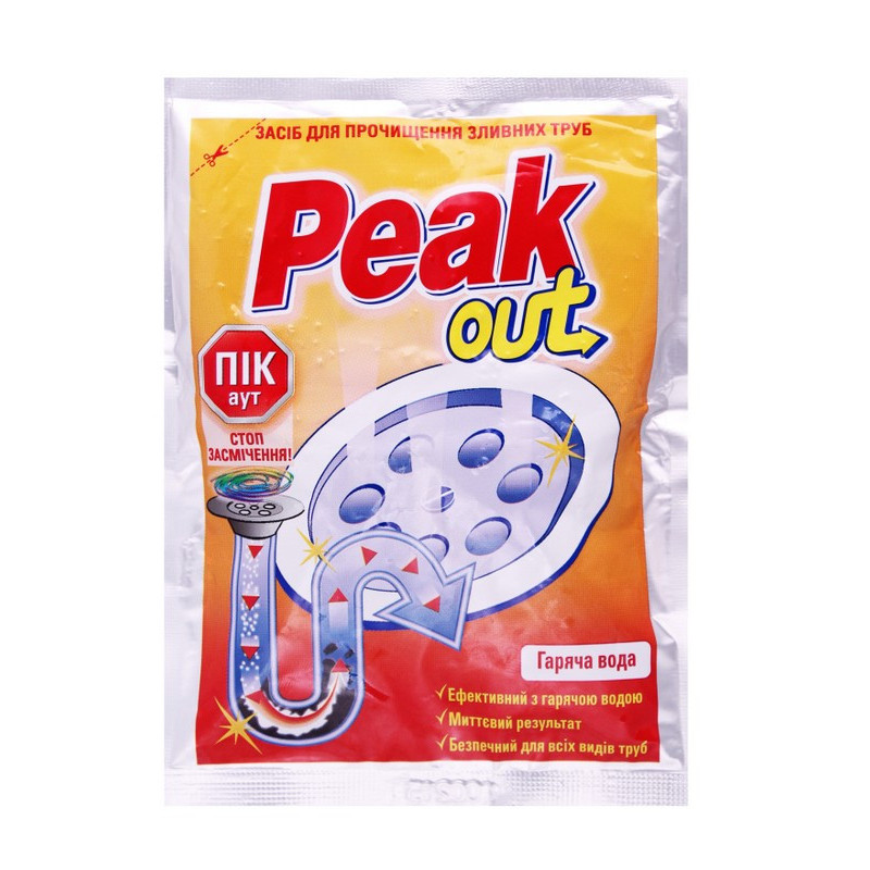 Засіб для чищення труб Prompack Peak Out 80 г. для гарячої води