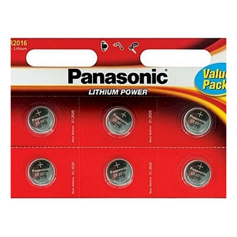 Батарейка CR-2016 Lithium. 3V PANASONIC 6 шт. 3812