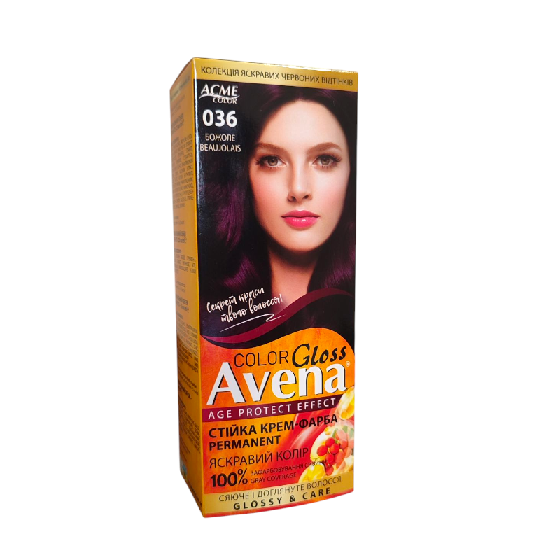 Стійка крем-фарба для волосся Acme Color AVENA 036 Божоле