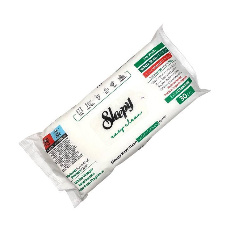 Серветки для побутового прибирання Sleepy Easy Clean Green 30 шт. 6673