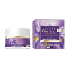Крем для обличчя EVELINE GOLD & RETINOL 40+ регенеруючий живильний, проти зморщок 50 мл 7867
