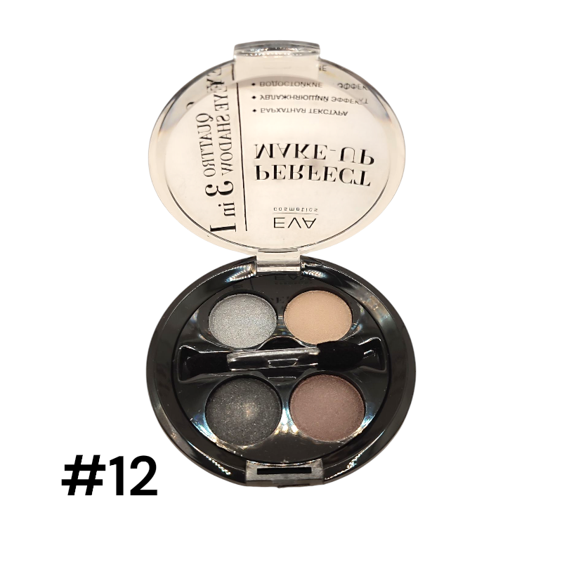 Тіні для повік Eva Cosmetics № 12 3 в 1 2008