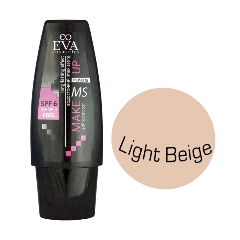 Крем тональний Eva Cosmetics MAX SATIN Light Biege Світло-бежевий 40 мл.
