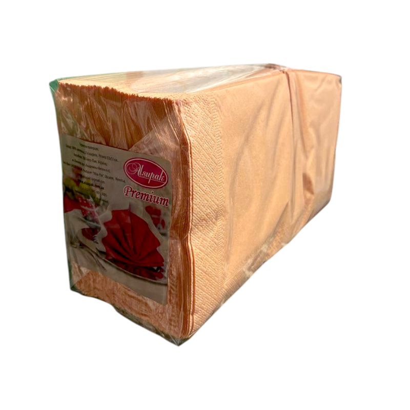 Салфетки Alsupak Premium Персик 33 х 33 2 слоя 200 шт.