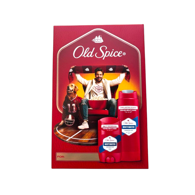 Подарунковий набір Old Spice Sports Fan Whitewater дезодорант-стік 50 мл + гель для душу 3-в-1 250 мл.
