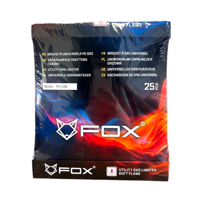 Запальничка газова побутова Fox FX-133 25 шт 8113