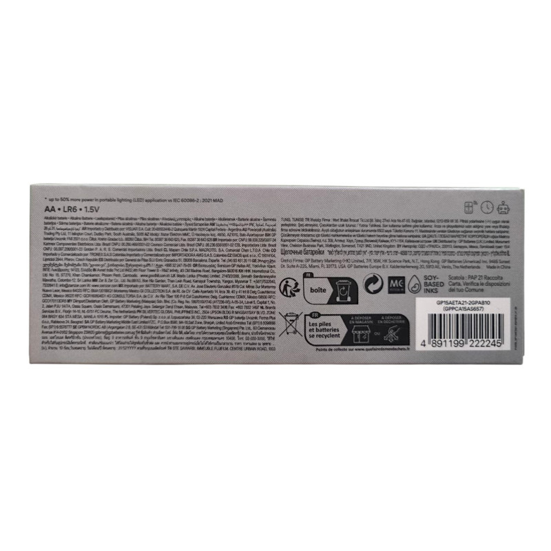Батарейка GP LR6 AA Super Alkaline P10 10 шт. 2245