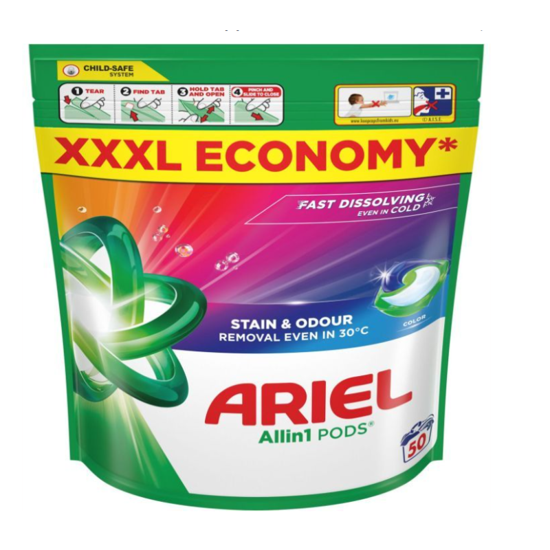 Капсули гелеві для автоматичного прання Ariel Color 50 шт.