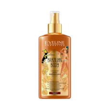 Спрей-шимер для тіла Eveline Cosmetics Brazilian Body із золотим пилом 150 мл 5 в 1 6136