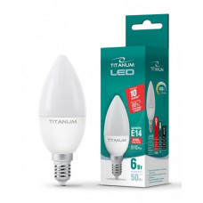 Лампочка Titanum 6W Свічка С37, Е14, 50 Вт