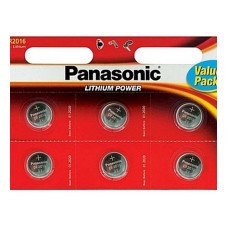 Батарейка CR-2016 Lithium. 3V PANASONIC 6 шт. 3812