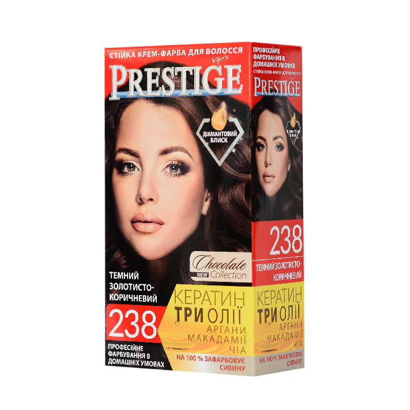 Фарба для волосся PRESTIGE 238 Темний золотисто-коричневий