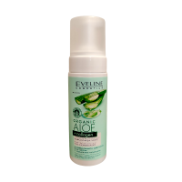 Пенка для умывания очищающая-успокаивающая ORGANIC ALOE+COLLAGEN EVELINE 150 мл 6754