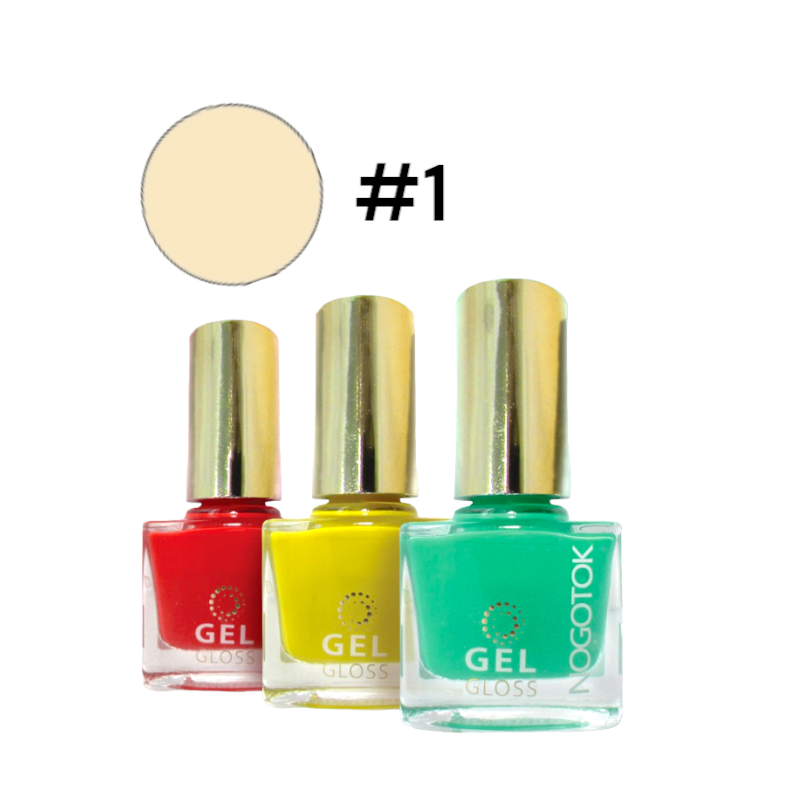 Лак для нігтів 1 Nogotok Gel gloss 6 мл. 2351