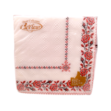Серветка Рожева хустка La Fleur 33х33, 2 шари,16 шт. 2687