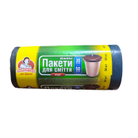 ПМ-пакети для сміття ТМ "Помошниця" 35 л 50 шт. HDPE 50 см х60 см 0033