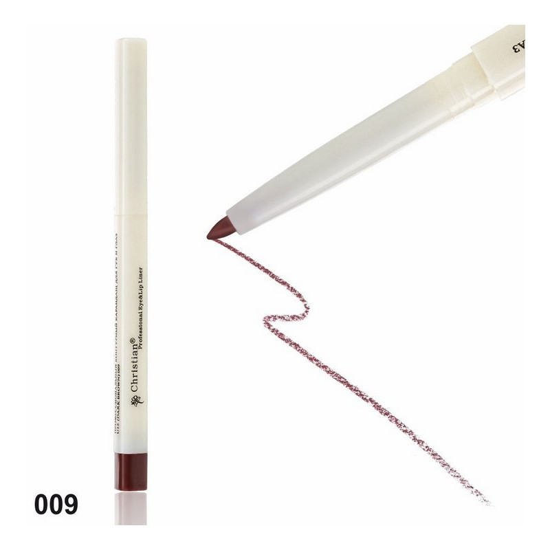 Олівець для губ та очей 009 Christian U-12 dark brown