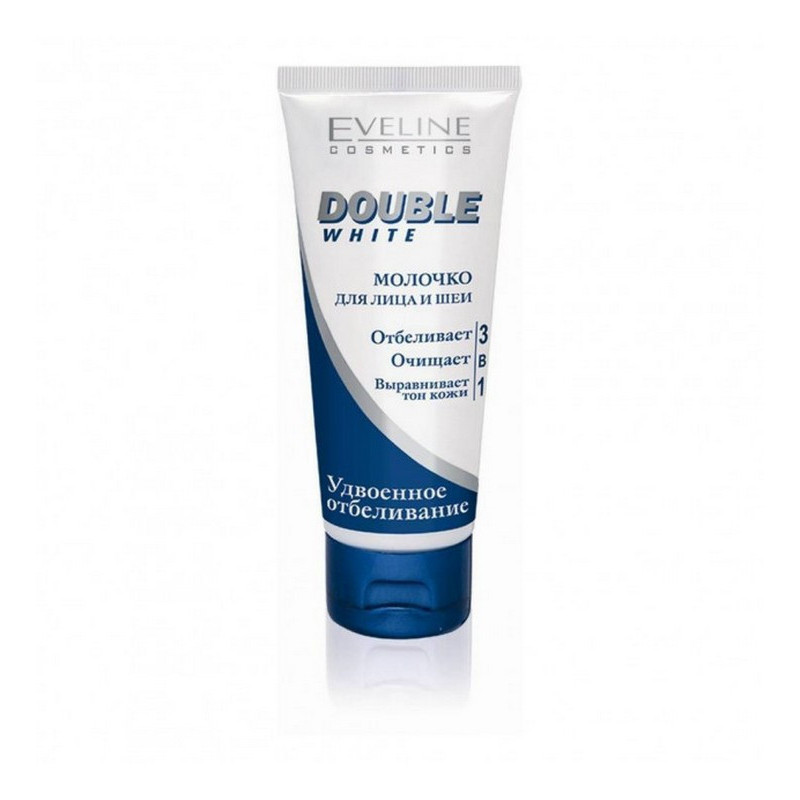 Молочко для обличчя та шиї EVELINE Double White 3 в 1 відбілююче, очищаюче 200 мл 3516