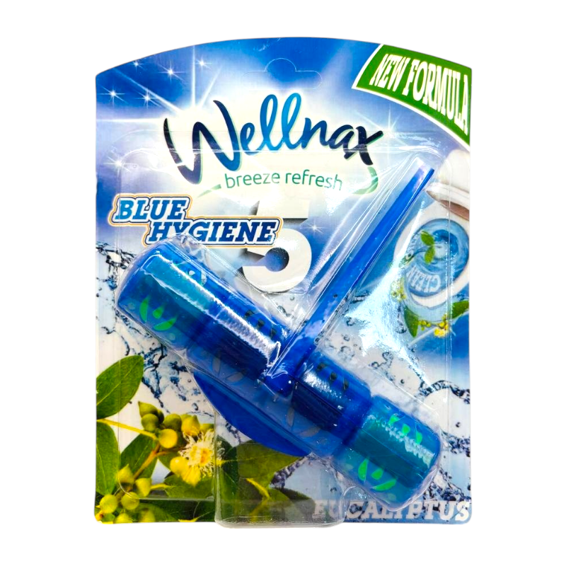 Туалетний блок для унітаза Wellnax Blue Hygiene Eucalyptus Евкаліпт 50 г.
