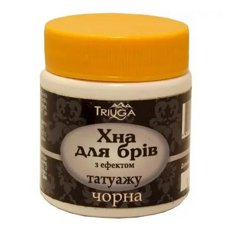 Хна для брів Triuga з ефектом татуажу Чорна 20 г.