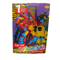 Картон кольоровий А4 7 кольорів двосторонній 0055