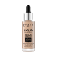 Тональна основа рідка EVELINE LIQUID CONTROL LIGHT NATURAL BEIGE 32 мл. 035