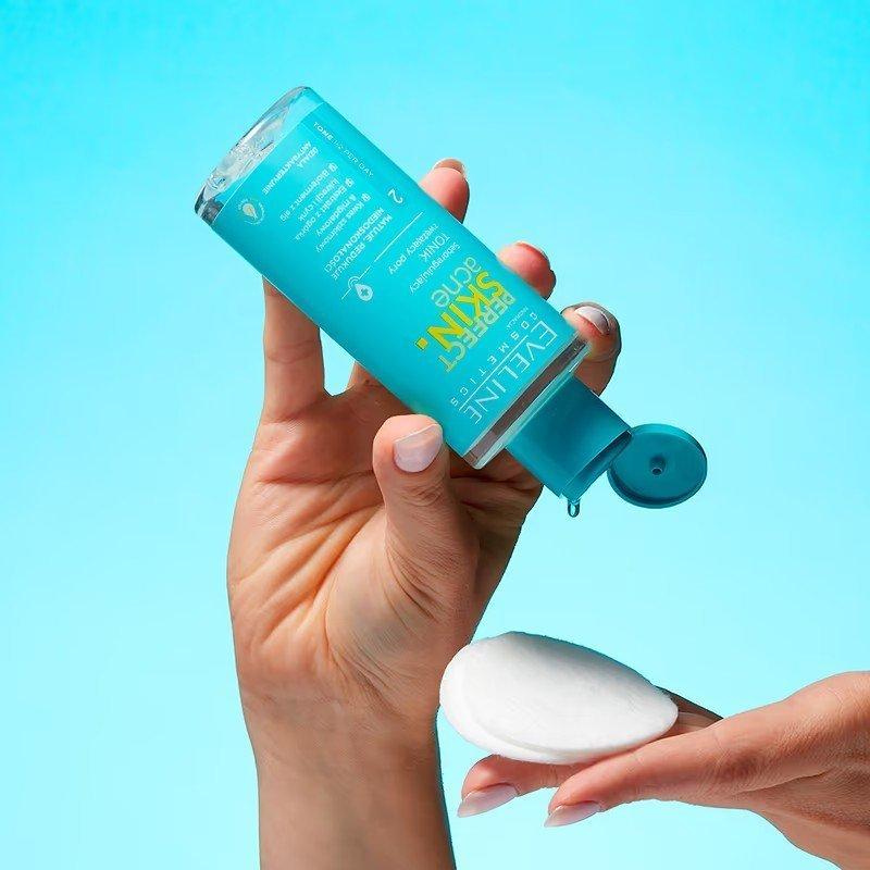 Тонік для обличчя EVELINE PERFECT SKIN ACNE себорегулюючий, зволожуючий пори 200 мл 9730