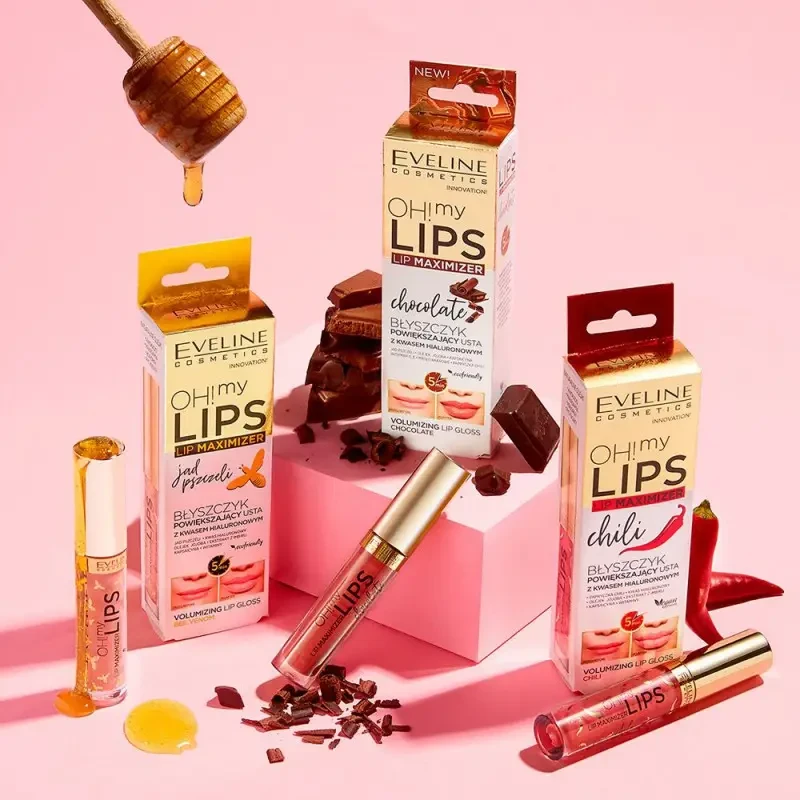 Блиск для збільшення губ EVELINE Чилі "OH! MY LIPS-LIP Maximizer" 4.5 мл. 1904