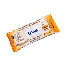 Серветки вологі для прибирання WEWI жовті 100 шт 1517