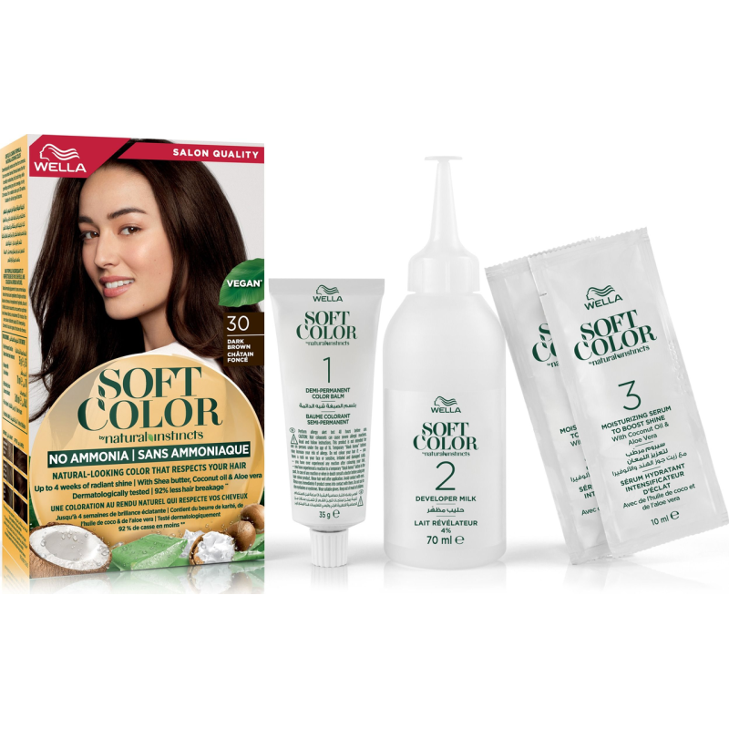 Фарба для волосся Wella Soft Color 30 Темно-коричнева безаміачна 35 г 5869