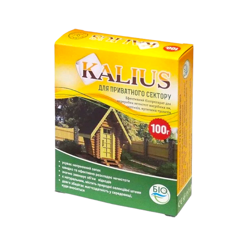 Біодеструктор для приватного сектора 100 г. KALIUS Біохімсервіс