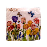 Салфетка La Fleur Цветы под окном 33х33 2 слоя 16 шт.
