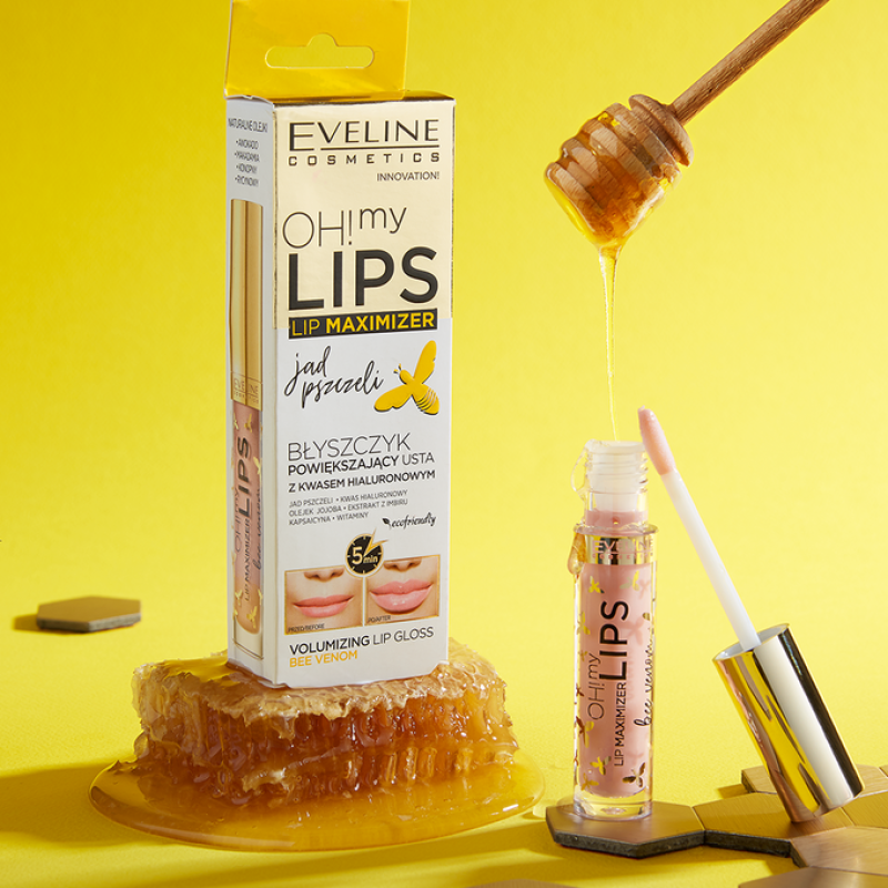 Блиск для збільшення губ EVELINE Бджолина отрута "OH! MY LIPS-LIP Maximizer" 4.5 мл. 1898