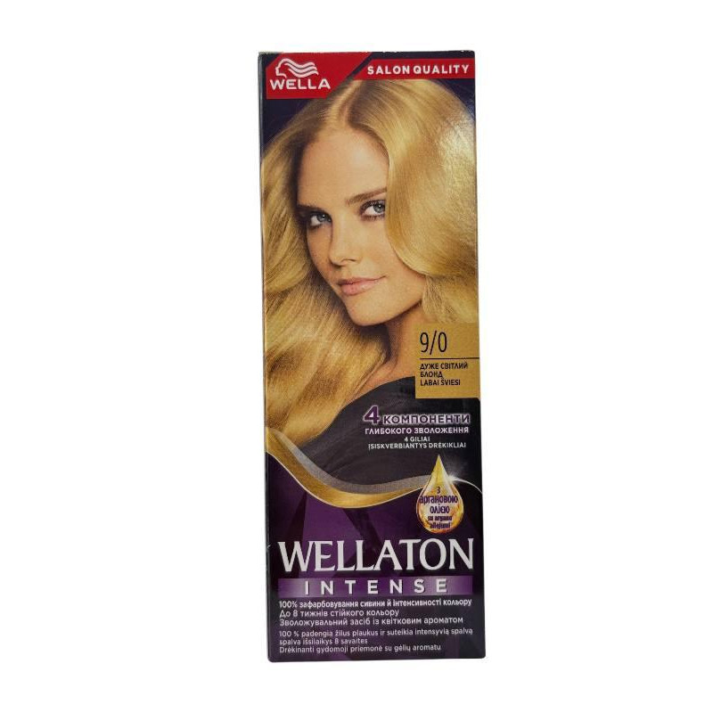 Крем-фарба для волосся Wellaton Intense 9/0 Дуже світлий блонд 110 мл.