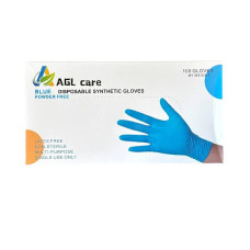 Рукавички латексні AGL care L сині 100 шт. б/ш
