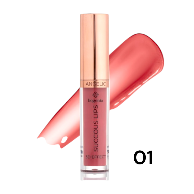 Блеск для губ Bogenia BG 711 Succous Lips Angelic 3D effect 001 Melancholy