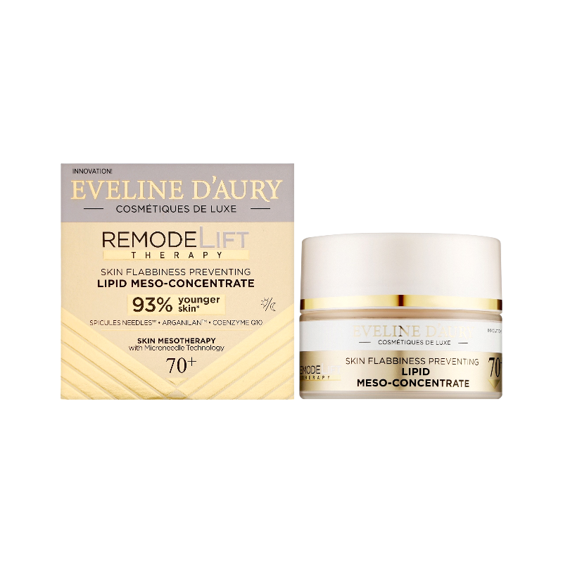 Мезоконцентрат для обличчя Eveline Cosmetics D'Aury Remodelift Therapy 70+ Омолодження та зміцнення шкіри 50 мл.